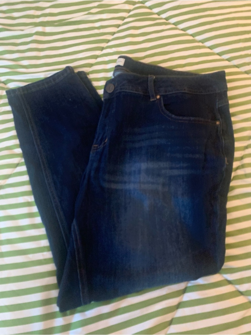 Dark Blue Womens Stretch Denim Jeans Size 18 Women’s Cropped/Petite